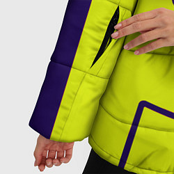 Куртка зимняя женская Fortnite logo yellow game, цвет: 3D-красный — фото 2