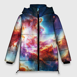 Куртка зимняя женская The cosmic nebula, цвет: 3D-красный