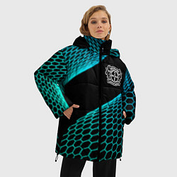 Куртка зимняя женская Bayer 04 football net, цвет: 3D-черный — фото 2