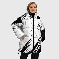 Куртка зимняя женская Rainbow six текстура краски штрихи, цвет: 3D-светло-серый — фото 2