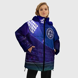 Куртка зимняя женская Leicester City ночное поле, цвет: 3D-черный — фото 2