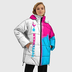Куртка зимняя женская Tottenham neon gradient style по-вертикали, цвет: 3D-черный — фото 2