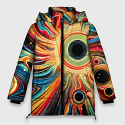 Куртка зимняя женская Space abstraction - ai art, цвет: 3D-светло-серый