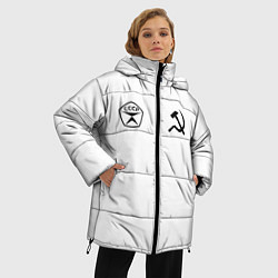 Куртка зимняя женская СССР гост три полоски, цвет: 3D-светло-серый — фото 2