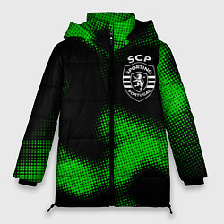Куртка зимняя женская Sporting sport halftone, цвет: 3D-черный