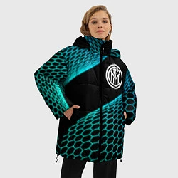 Куртка зимняя женская Inter football net, цвет: 3D-черный — фото 2