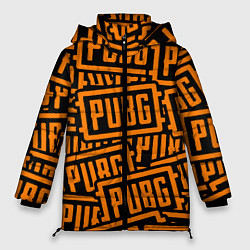 Куртка зимняя женская PUBG pattern game, цвет: 3D-черный