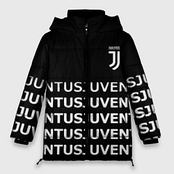 Куртка зимняя женская Juventus pattern fc club steel, цвет: 3D-черный