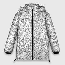 Куртка зимняя женская Бокалы, цвет: 3D-черный