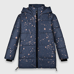Куртка зимняя женская Космическое поле звёзд, цвет: 3D-черный