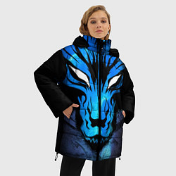 Куртка зимняя женская Genshin Impact - Волк Севера, цвет: 3D-черный — фото 2