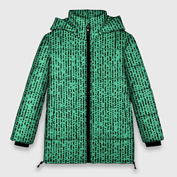 Куртка зимняя женская Мозаика нефритовый зелёный, цвет: 3D-светло-серый