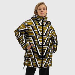 Куртка зимняя женская Техно броня жёлтая, цвет: 3D-красный — фото 2