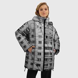 Куртка зимняя женская Эстетика панельки, цвет: 3D-черный — фото 2