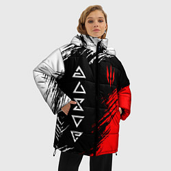 Куртка зимняя женская Дикая охота и знаки, цвет: 3D-светло-серый — фото 2