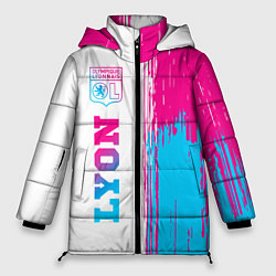 Куртка зимняя женская Lyon neon gradient style по-вертикали, цвет: 3D-черный