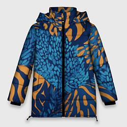 Куртка зимняя женская Леопёрдовые пестринки, цвет: 3D-черный