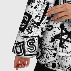 Куртка зимняя женская Панк-рок музыка, цвет: 3D-черный — фото 2