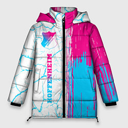 Куртка зимняя женская Hoffenheim neon gradient style по-вертикали, цвет: 3D-черный