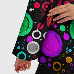Куртка зимняя женская Разноцветные круги, цвет: 3D-светло-серый — фото 2