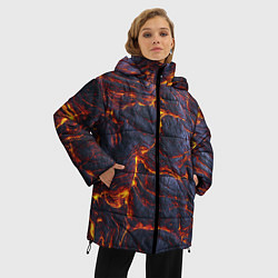 Куртка зимняя женская Вулканическая лава, цвет: 3D-черный — фото 2