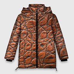 Куртка зимняя женская Змеиная шкура текстура, цвет: 3D-черный