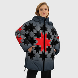 Куртка зимняя женская Этно серый, цвет: 3D-черный — фото 2