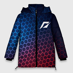 Куртка зимняя женская Need for Speed неоновые соты, цвет: 3D-черный