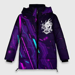Женская зимняя куртка Cyberpunk 2077 neon gaming