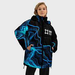 Куртка зимняя женская Depeche Mode sound wave, цвет: 3D-черный — фото 2