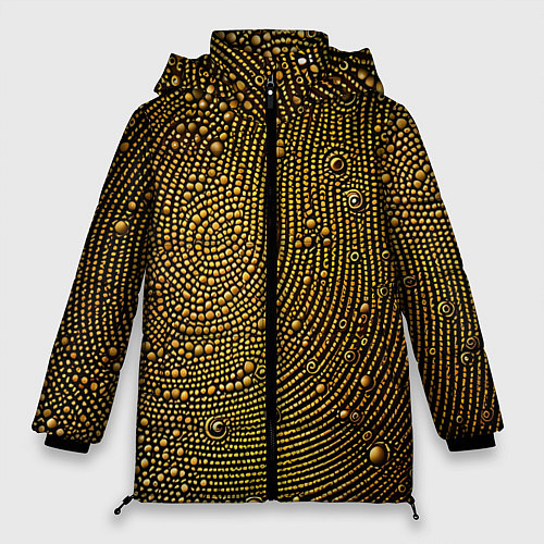 Женская зимняя куртка Золотые камушки / 3D-Светло-серый – фото 1