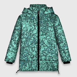 Куртка зимняя женская Светло-бирюзовый текстура каменная, цвет: 3D-светло-серый