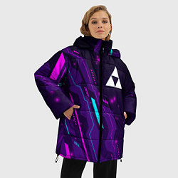 Куртка зимняя женская Zelda neon gaming, цвет: 3D-черный — фото 2