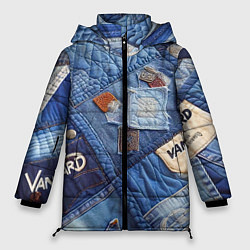 Куртка зимняя женская Vanguard jeans patchwork - ai art, цвет: 3D-красный