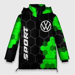 Женская зимняя куртка Volkswagen green sport hexagon