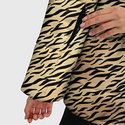 Куртка зимняя женская Имитация шкура светло-коричневый, цвет: 3D-черный — фото 2