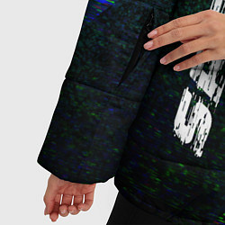 Куртка зимняя женская Skoda sport glitch blue, цвет: 3D-черный — фото 2