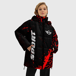 Куртка зимняя женская Mini red sport tires, цвет: 3D-черный — фото 2
