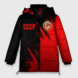 Куртка зимняя женская СССР - черно-красный, цвет: 3D-черный