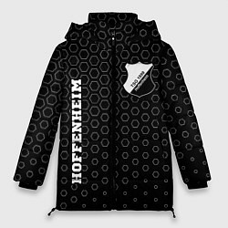 Куртка зимняя женская Hoffenheim sport на темном фоне вертикально, цвет: 3D-черный