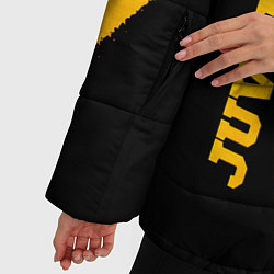 Куртка зимняя женская Juventus - gold gradient вертикально, цвет: 3D-черный — фото 2