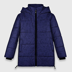 Куртка зимняя женская Пятнистый однотонный сине-фиолетовый, цвет: 3D-черный