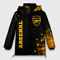 Женская зимняя куртка Arsenal - gold gradient вертикально