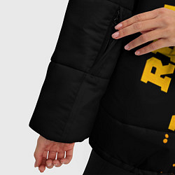 Куртка зимняя женская Real Madrid - gold gradient по-вертикали, цвет: 3D-черный — фото 2