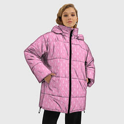 Куртка зимняя женская Светлый розовый королевский узор, цвет: 3D-светло-серый — фото 2