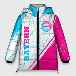 Куртка зимняя женская Bayern neon gradient style вертикально, цвет: 3D-черный