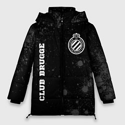Женская зимняя куртка Club Brugge sport на темном фоне вертикально