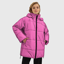 Куртка зимняя женская Фуксия в тонкую полоску, цвет: 3D-светло-серый — фото 2