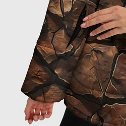 Куртка зимняя женская Элементаль земли текстура, цвет: 3D-красный — фото 2