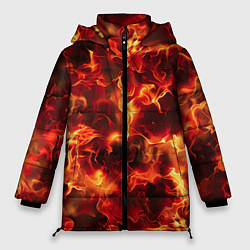 Куртка зимняя женская Огненный элементаль, цвет: 3D-светло-серый